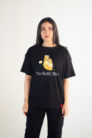 T-Shirt Coeur d'Or Noir
